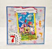 Kartka urodzinowa ze Spongebobem – ręcznie robiona kartka na urodziny!