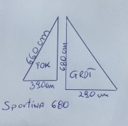 Żagle + Spinaker do Sportiny 680