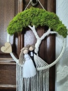 Pamiątka Ślubu drzewko, mech chrobotek