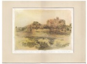 "Panorama zamku w Malborku" Akwaforta, Akwatinta