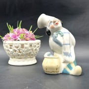 Figurka porcelanowa: „Kucharz z kotem” manufaktura  Połonne