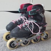 Rolki dziewczęce damskie, regulowany rozmiar 35-38