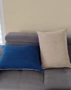 Dwie poduszki niebieskie indygo 