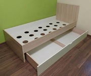Łóżko młodzieżowe 200x90 z szufladą (Rama 204x94) + MATERAC Gratis