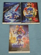 Ulotki kinowe z serii Sonic zestaw 3 sztuk 