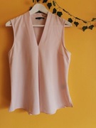 Elegancka bluzka klasyk galowa 38 M pudrowy róż wyprzedaż!