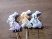 HANDMADE ozdoba wielkanocna króliczek na piku