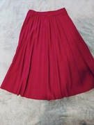 Piękna Czerwona Plisowana Spódnica Midi