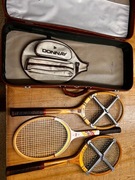 Drewniane rakiety tenisowe + torba