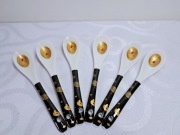 Zestaw łyżeczek porcelanowych do filiżanek,kubków 6 szt jednakowy wzór