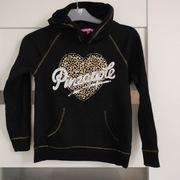 Pineapple fajna czarna bluza z kapturem cekiny 140