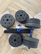 Hantle regulowane 2x10kg obciążenie gryf zaciski