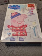 Puzzle świnka pepa duże puzzle plus 15puzzli sensorycznych dwustronnych.