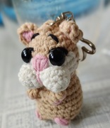 Mały chomik z karabińczykiem, breloczek,brelok