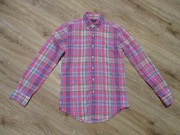 RALPH LAUREN slim fit koszula w różową kratkę unisex _ męska S _ damska M