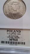 10 zł 1959. Mikołaj Kopernik . GCN. MS68.