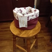 Zestaw -Koszyk/chlebak na pieczywo i podkładki,ścierka świąteczny prezent