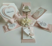 Ekskluzywna kartka exploding box Pierwsza Komunia konfirmacja 