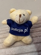 Maskotka pluszowy miś policjant do auta