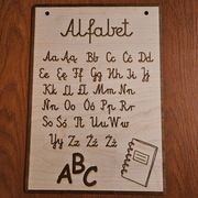 Alfabet pisany  sklejka