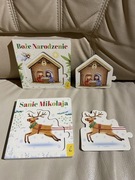 książeczki czytanki układanki puzzle Boże Narodzenie i Sanie Mikołaja