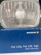 Reflektor przedni  trójfunkcyjny Fiat 126 p Wesem