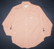 WRANGLER_Cudna KOSZULA_jasny beż pomarańczowa kratka Oryginalna Jedyna_M