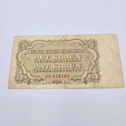 Banknot Czechosłowacja 5 koron 1938, herb, oryginał, stan Fine, KD 318161