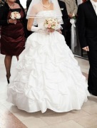 Przepiękna Suknia ślubna - Biała BEZA - rozm.36/38