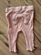 George legginsy prążek kokardka pudrowy róż 68