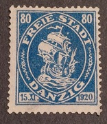DANZIG  - 1920 r - 80 pf - typ B 