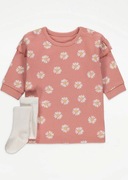 Sukienka tunika dresowa w zestawie z rajtuzami 86