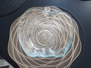 Szkło przezroczyste prod. PRL - Półmisek szkło przezroczyste średnica 22cm