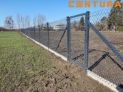 Ogrodzenie panelowe 3D/siatka + montaż z bramą, 