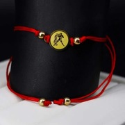 Bransoletka sznurkowa -WODNIK-złota 