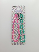 Zestaw dwóch przywieszek na telefon charmsy różowa zielona