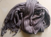 Apaszka szal fango taupe brąz wiskoza 70 x 200 cm