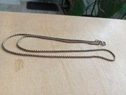 UNIWERSALNY SREBRNY ŁAŃCUSZEK kostka 45cm vintage ze srebra 925
