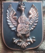 Ryngraf patriotyczny z matka Boską, lata ~80-90