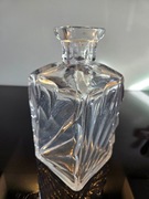 Stara kryształowa karafka z grubego szkła – waga 1,4 kg PRL