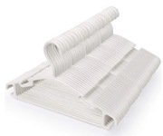 Zestaw Wieszaków Plastikowe Wieszaki Dziecięce Białe Komplet 48 Sztuk