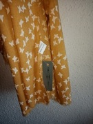 Apaszka nowy szalik vera tucci zara bawełna musztardowy