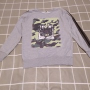 Długa bluza szara z nadrukiem rozm. S - 164