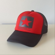 Czapka trucker czerwona | siatka | regulowana | streetwear