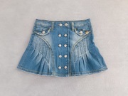 C-in-c vintage retro bawełniany jeansowa mini spódniczka denim guziki