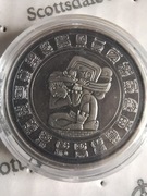 Samoa Mayan Calendar 1 uncja oz Srebro 999 2022 Antiqued Coin