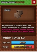Nightmare capybara 109kg+ AGE 100 Grow a garden
