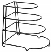 Organizer stojak do Patelni 4 Poziomowy Czarny Kinghoff KH-1582 Stalowy