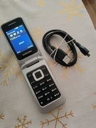 Telefon / Samsung GT-C3520 / Srebrny / Używany / Sprawny