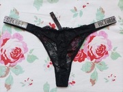 L\XL stringi czarne koronkowe Victoria's Secret nowe